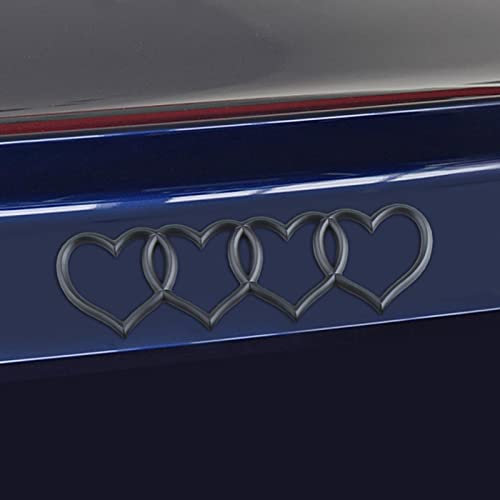 Foliner Autoaufkleber, Herz Ring Logo, Blau, Auto, Compact car, SUV Heck Dekorativer Aufkleber, A4, A6L, Q5