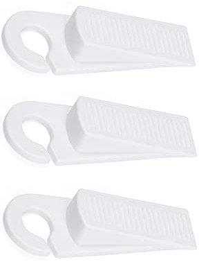 3PCS Door Stopper Non-Slip Door Wedges Heavy Duty Door Stopper for Multi Floor Ideal for Homes,Offices,Workshops(White)