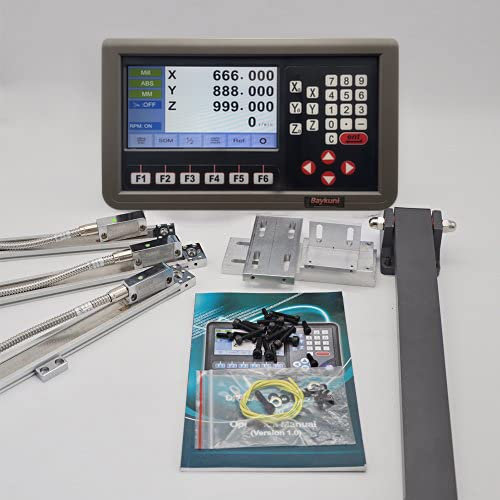 3 Axis DRO Digital Readout for Milling Machine Lathe Machine 3pcs Magnetic Scale 5um IP67 Sealing Protection (10 x 20 x 24 3 Axis DRO 5um)