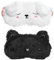 2 PCS Schlafmaske Plüsch,WideSmart Schlafaugenmaske Tier Schlafmaske Süße Schlafmaske Weichen Plüsch Augenbinde Eyeshade Augenabdeckungen Augenmaske für Kinder Mädchen Damen Weichem Plüsch Augenbinde