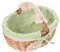 Cabilock Rattan Korb Picknickkorb Obstkorb Weidenkorb Mit Henkel Brotkorb tragbarer Rattankorb Blumen Korb Geflochtener Korb für Outdoor Picknick Tischdeko