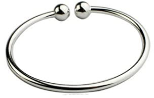 Jorzer Frauen 925 Sterling Silber Feststoff Armband Offenes Armreif Armband Schmuck für Frauen und Mädchen