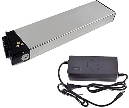 E-Bike Li-ion Akku 48V 10.4AH 12.8AH Akku für Elektrofahrrad Pedelec mit 2A Ladegerät, geeignet für 36V 250W/500W/700W Motor (48V 12.8AH)