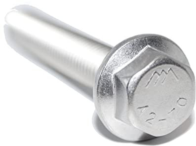 Sechskantschrauben mit Flansch M10X25 4 Stück DIN 6921 A2 Edelstahl rostfrei, Vollgewinde und Sperrverzahnung