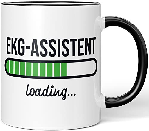 JUNIWORDS Tasse, EKG-Assistent loading, Schwarz (6193397)