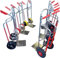 RLW Aluminium Sackkarre 200 kg mit GRÖSSERER Ladeschaufel I Profi-Modell AUS DER EU - kein Asien Import !! I Räder nach Ihrer Wahl - Hier: PU-Rad rot/PVC-Speichenfelge weiß/Rollenlager