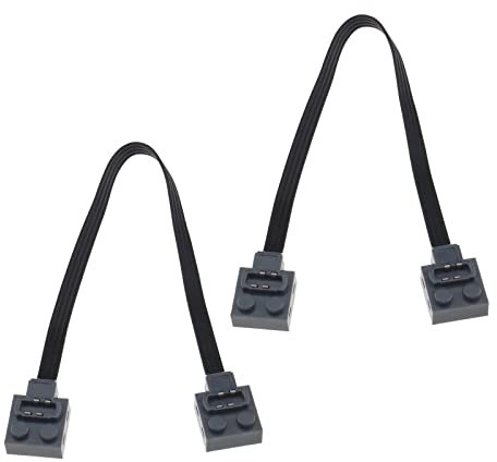 ECSiNG 2 STÜCKE Verlängerungskabel Kompatibel mit Lego 8870 Lichtschalter 8869 Technic Power Funktionen Verlängerungskabel Kabelverbinder für Bausteine Spielzeug 25 cm