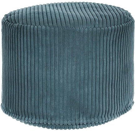 DreamRoots Hocker Rund Cord 35x35x25 cm - Sitzpouf für Sessel, Couch und Sofa im Wohnzimmer