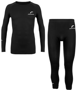 Reusch Skiunterwäsche Set Herren | warm, atmungsaktiv & bequem | Thermounterwäsche mit Dreiviertel-Hose und Langarm-Shirt, für Outdoor & Wintersport, Größe S-XL, Underwear Set Man 3/4 Pants