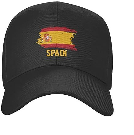 Gorra béisbol Moda Unisex Bandera España Gorra béisbol Adulto español patriótico Ajustable Sombrero papá para Hombres Mujeres protección Solar Snapback Gorras Regalo cumpleaños