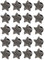 20 Juegos De Tachuelas De Estrella, 12 Mm, Tachuelas Atornilladas, Remaches De Estrella, Manualidades, Botón De Tachuela, Remache De Metal Para Zapatos, Bolsos, Bolsos Con Remaches(Gris)