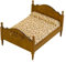 MagiDeal 1:12 Europäisches Doppelbett-Modell, Miniatur-Holzbett, DIY-Szenenmodell, 1/12 Miniatur-Schlafzimmermöbel für die Schlafzimmer Dekoration