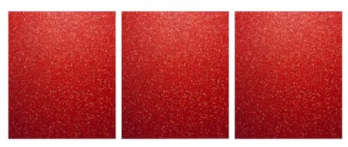 Lurrose 3stücke Wärmeübertragungsfolie Diy Transferfolie T-shirt Film Glitzer Aufkleber Rot Material Anwendungen Kleidung Taschen Leder Papier