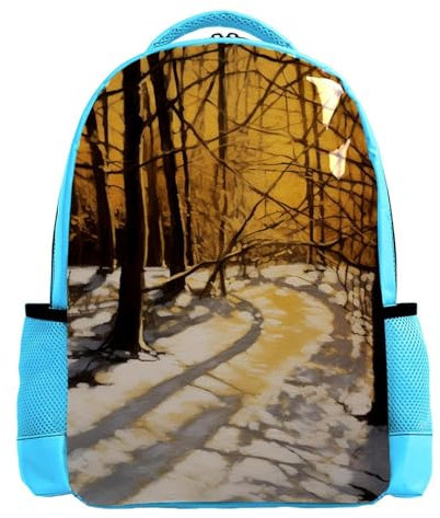 WOSHJIUK Reiserucksack,Arbeitsrucksack,Rucksack,Winterwaldbaumweg,Rucksack