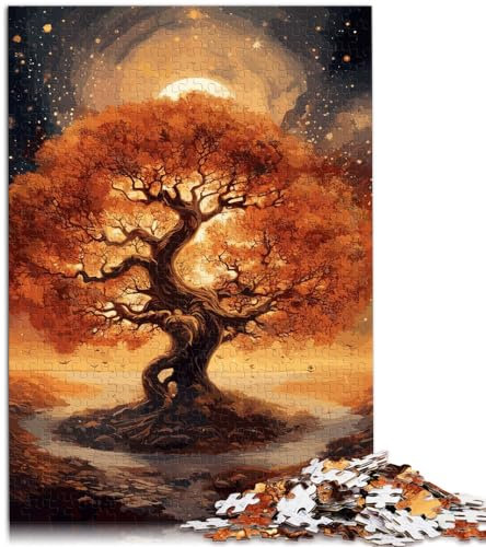 puzzle per albero della vita cosmico da 1000 pezzi, puzzle per adulti, puzzle in legno con poster e foglio di curiosità abbinati, 1000 pezzi (50 x 75 cm)