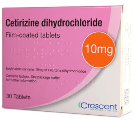 Cetirizine Dihydrochloride 10mg Film-Coated Tablets, One a Day Hay Fever and Allergy Relief (3)