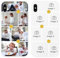 Yoedge Personalised Phone Case for iPhone XS Max 6.5 inch, Custom Photo Design Flexible Soft Silicone Customized Rubber Shockproof Cover, Personalize with 7 Image Collage for Girls Women, White