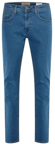 Blend BHTwister Herren Jeans Hose Denim Jeans mit Eingrifftaschen Gürtelschlaufen Label-Details Baumwollmischung Slim fit, Größe:W36/32, Farbe:Denim Middle Blue (200291)