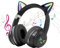 Auriculares De Oreja De Gato - Auriculares Gamer Oreja De Gato, Auriculares Para Niños Orejas De Gato | Auriculares De Color degradado con Micrófono y Luz LED, Auriculares Supra-Auriculares