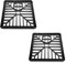 Griglia di scarico quadrata in plastica nera, 15,2 x 15,2 cm, canale di drenaggio per esterni, griglia in PVC resistente, tramogge di scarico, per eliminare detriti, design quadrato, angoli