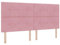 vidaXL Tête de lit capitonnée Rose 200 cm en Velours