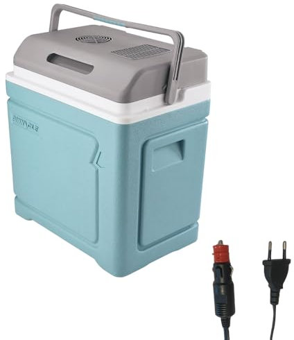 Pinnacle Frigorifero portatile elettrico 30 L collegamento 12 V/220 V – Uso in auto, casa o campeggio – Raffredda rapidamente, leggero e facile da trasportare