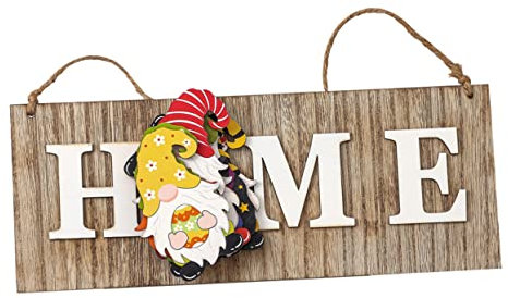 Ciieeo Targa Porta in Legno Decorativo Il Decorazioni Decorazione Ingresso sospeso casa Ciondolo da Appendere alla Porta Appendiabiti in Legno Domestico con Blocchi di Legno Magnete