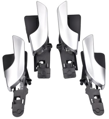 Set di maniglie per porte interne dell'auto, set di manopole di ricambio per Alfa Romeo Giulietta Hatchback Van 2010-2018 (argento opaco, 4 pezzi)