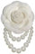 Broche fleur élégante pour femmes et filles broche en alliage de perles d'imitation bijou décoratif exquis pour mariage et banquet