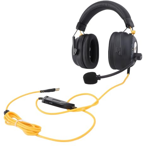 Lazmin112 Wired USB Gaming Headset, 50mm Drivers 7.1 Surround Sound with Custom EQ Software Detachable Noise Canceling Mic (Black)