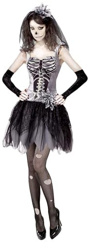 W WIDMANN MILANO Party Fashion - Kostüm Skelettbraut, Kleid, Totenbraut, Halloween
