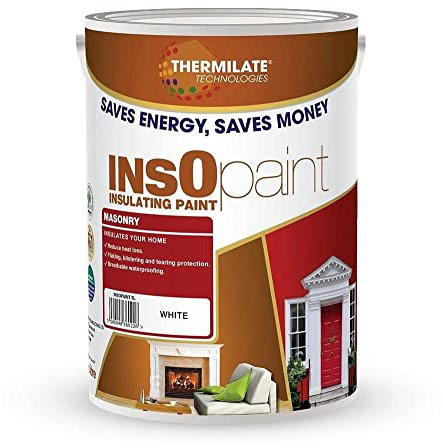 Thermilate InsOpaint Advance Energy Saving Masonry Wall Paint Sage Green 5L – Tough Acrylic Emulsion for Kitchens & Bathrooms – Anti-Mould, Anti-Condensation, Washable, Heat-Insulating Coating