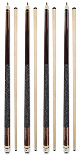 Set mit 4 Billard-Queues, 147,3 cm, für Billardhaus, Bar, Pool-Queue-Sticks (ZJ-001-C, 4 Stück))