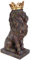 Unbekannt Löwenfigur Tierfigur Eingang Löwe mit Krone Gartenskulptur Torwächer Gartenlöwe cw204 Palazzo Exklusiv