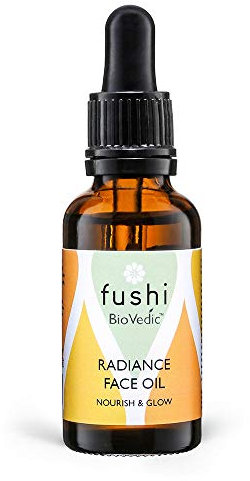 Fushi Biovedic Radiance Face Oil 30ml | Fresh Pressed | Ayurvedic Herb Manjisthta, Kalahari Melon Seed & Raspberry Seed | Best for Dull Skin, Fine Lines & Dry Skin Relief | Manufactured in The UK