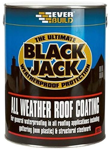 5 x EVERBUILD 5 Litre All Weather Roof Coating Compound paint seal finish 905 BLACK