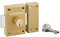 THIRARD - Verrou double entrée Etendard pour porte d'entrée, cylindre 40mm, acier, 3 clés, époxy bronze