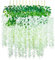 SMALUCK 12 Stems Artificial Wisteria Flowers Vine Fake Wisteria Garland Hanging Flowers for Wedding Garden Home Party Decorations, 12 Pack White