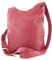 modamoda de T221 Damen Leder Umhängetasche Schultertasche Medium handmade in Italy, Farbe:Rubinrot