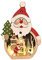Holz Weihnachtsmann Figur Dekofiguren Weihnachten,Weihnachtsmann Nikolaus LED Schneemann Dekofigur,Holzfiguren Beleuchtung Tischdeko Weihnachten Weihnachts Deko Kinderzimmer Dekoration Ornamente (A)