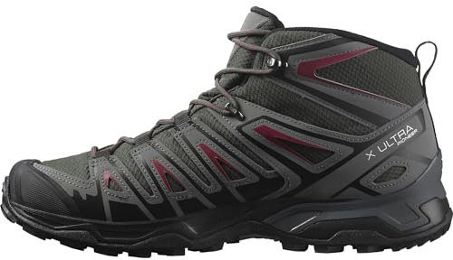 Salomon X Ultra Pioneer Mid Gore-Tex Herren Wander Wasserdichte Schuhe, Alle Wetterbedingungen, Sicherer Fußhalt, Stabil und gedämpft, Peat, 46