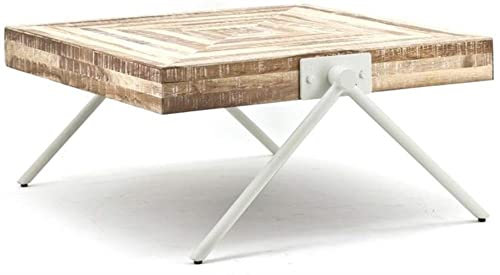 By-Boo Modern Loft Tisch Couchtisch Wohnzimmertisch Nachttisch Beistelltische Satztische Holz Sofatisch Kaffeetisch Ablagetisch (80x80x43)