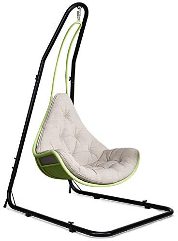 GOPLUS Hängestuhlgestell höhenverstellbar, Hängesesselgestell Hängesitzständer Hängesesselständer Hängesessellgestell Hängesitz, aus Eisen, 135 x 115 x 200 cm, schwarz