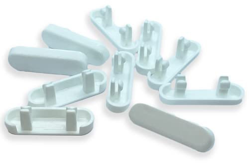 White RAL9010 Upvc Replacement Drainage Caps Weep Hole Drainage Covers uPVC Double Glazing Caps (Moudlings) - 10 Pack