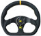 Volante Desplazado Universal D-Forma Volante Modificado Racing 13 pulgadas 320mm Cuero Flat Drift Rally Coche Sport juego Simulado Volante Coche Deportivo (Color : YELLOW)