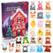 Moncolis Adventskalender 2024 mit 24 Stück plüschtier Schlüsselanhänger Kleine Geschenke für Kinder Weihnachten Dekoration 24 Tage Countdown Kalender