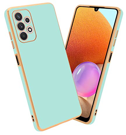 Cadorabo Hülle kompatibel mit Samsung Galaxy A32 5G Schutzhülle TPU Silikon Case Liquid Design mit Kameraschutz Slim Kratzfest Weiche Gummi mit Rundumschutz Case Hülle für Galaxy A32 5G in Grün
