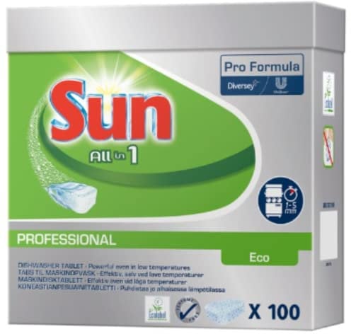 Sun All in 1 Eco Professional Dishwasher Tablet 100 x 18g (1.8kg) x 5