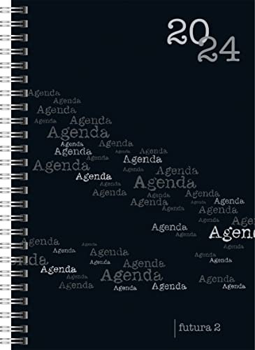 rido/idé Wochenkalender Modell futura 2 2024 2 Seiten = 1 Woche Blattgröße 14,8 x 20,8 cm schwarz