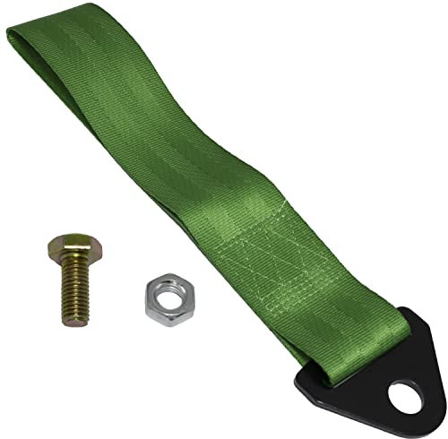 AERZETIX - C64549 - Abschleppgurt/Abschleppseil 275 mm bis 2 tonnen - aus Polyester - M10-gewinde - zum verzurren von zugfahrzeugen Sportwagen pannenhilfe seilbefestigung LKW - Farbe grün